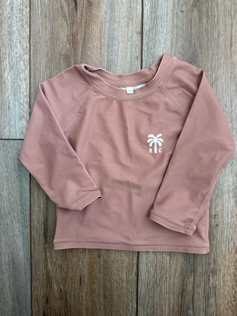 Kids Rylee + Cru Long Sleeve Swim Tee with Palm Graphic
